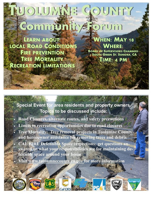 Tuolumne County Community Forums On May 18 & 23