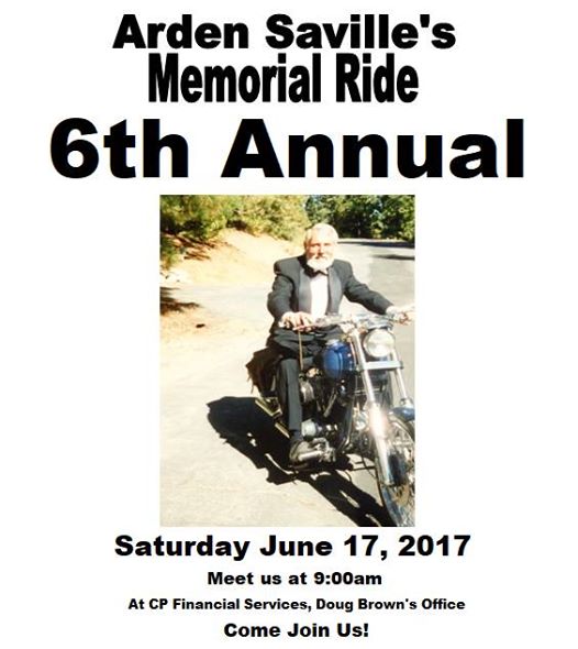 The 6th Annual Arden Saville Memorial Ride