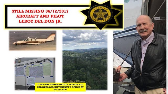 Update On Missing or Overdue Aircraft and Pilot.