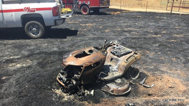 Firefighters Make Quick Work of Quick Fire…Lawn Tractor Needs a Few Repairs However