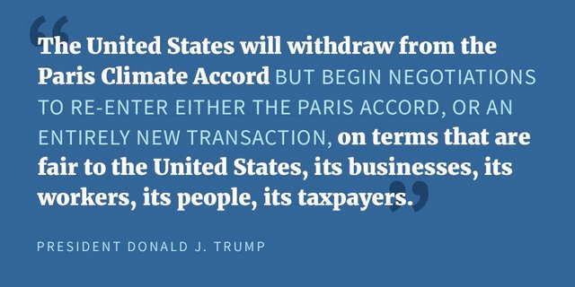 President Trump’s Statement Regarding Withdrawing From Paris Accord