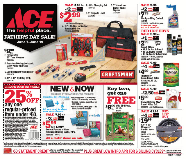 Arnold Ace Home Center Has Pages & Pages Of Father’s Day Savings!