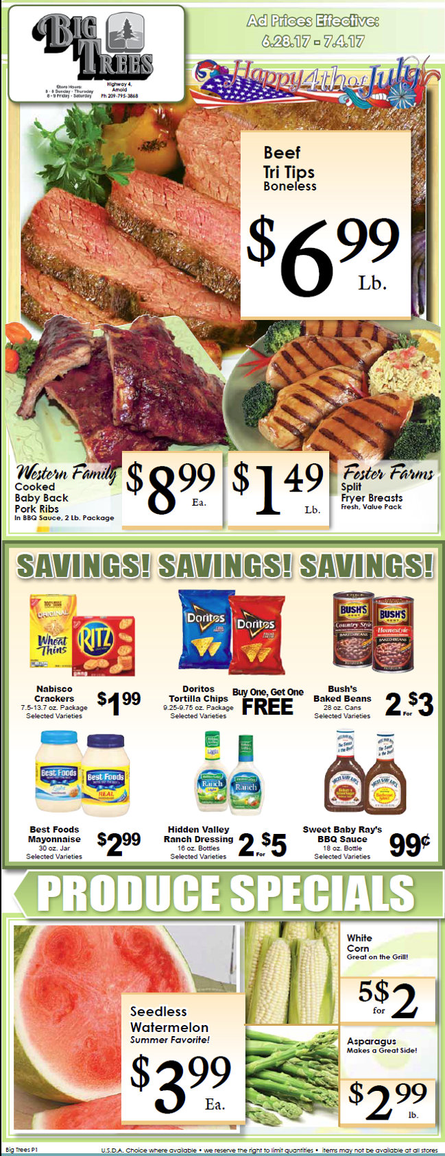 Big Trees Market Weekly Ad & Specials Through July 4th