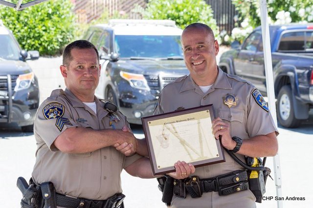 Congratulations to CHP Officer Henry Dacier on Your Retirement!!  You Will be Missed!