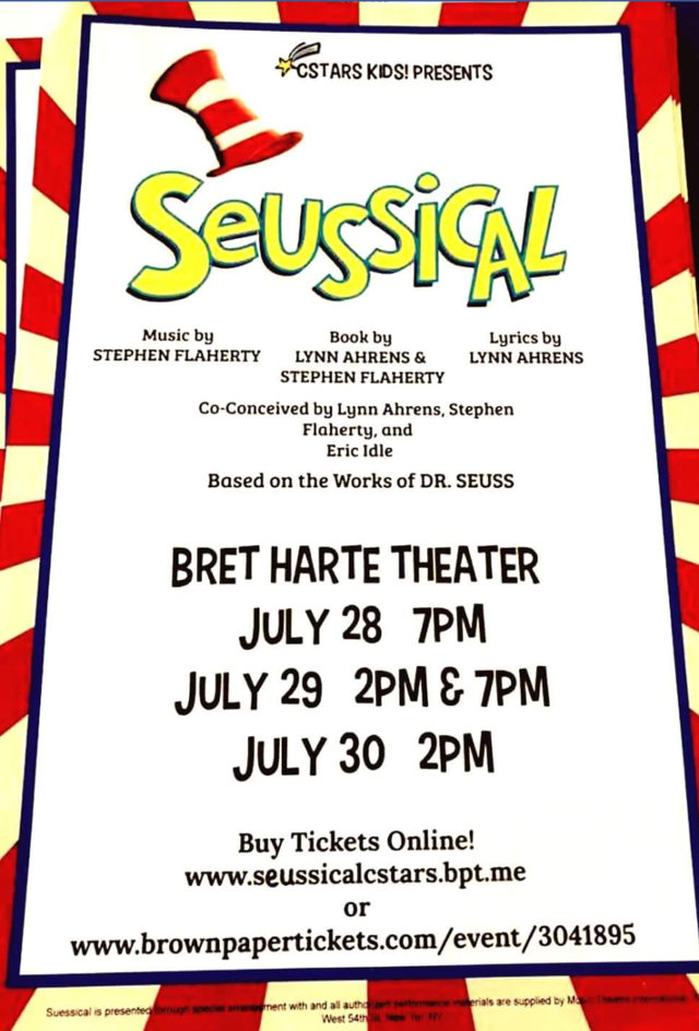 Don’t Miss CSTAR’s Seussical At Bret Harte Theatre This Weekend!