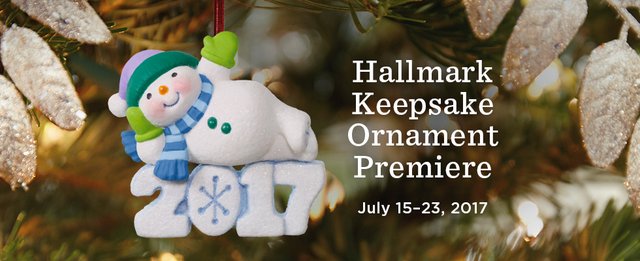 Hallmark Keepsake Ornament Premiere July 15–23, 2017 at Middleton’s Gold Crown Hallmark