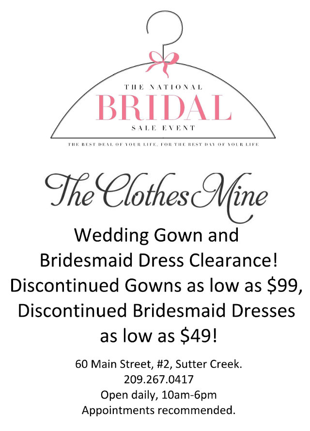 National Bridal Sales Event Going On Now At The Clothes Mine