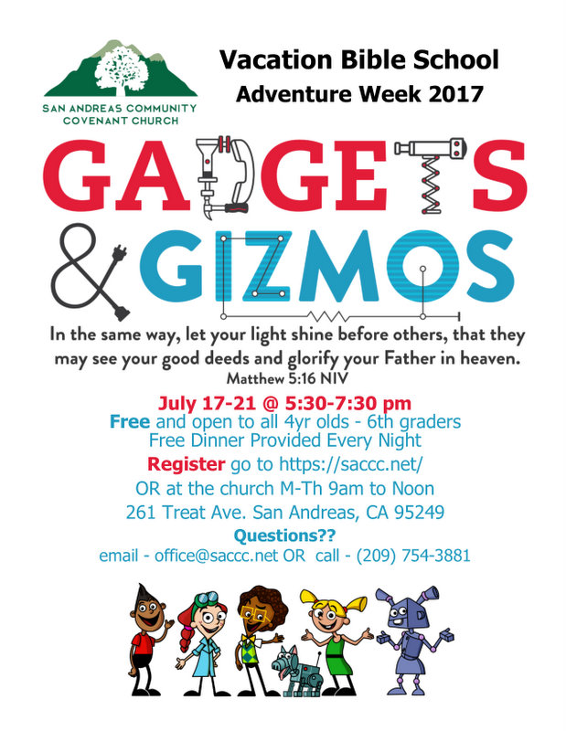 Vacation Bible School Adventure Week, Gadgests & Gizmos