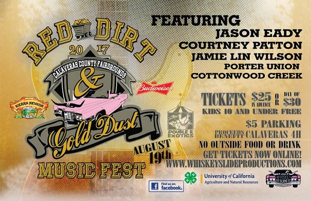 2nd Annual Red Dirt & Gold Dust Music Fest returns to the Mother Lode Five national bands to be showcased at all-day event