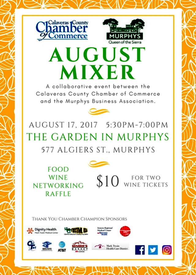 Don’t Miss The Big Combined Calaveras Chamber & Murphys Business Association Mixer Tonight In Murphys