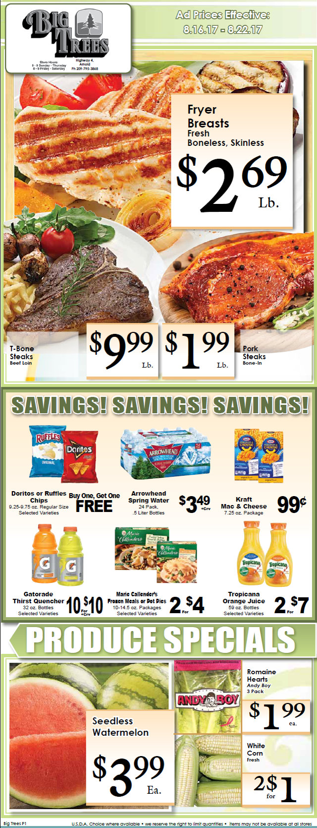 Big Trees Market Weekly Ad & Specials Through August 22nd