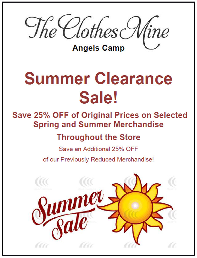 Summer Sale Going on Now at The Clothes Mine
