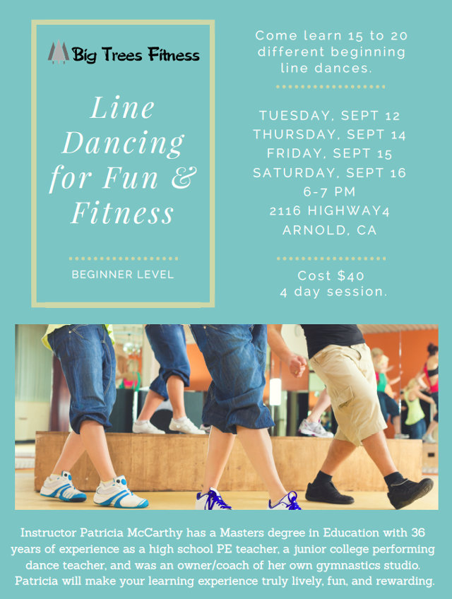 Line Dancing for Fun & Fitness at Big Trees Fitness