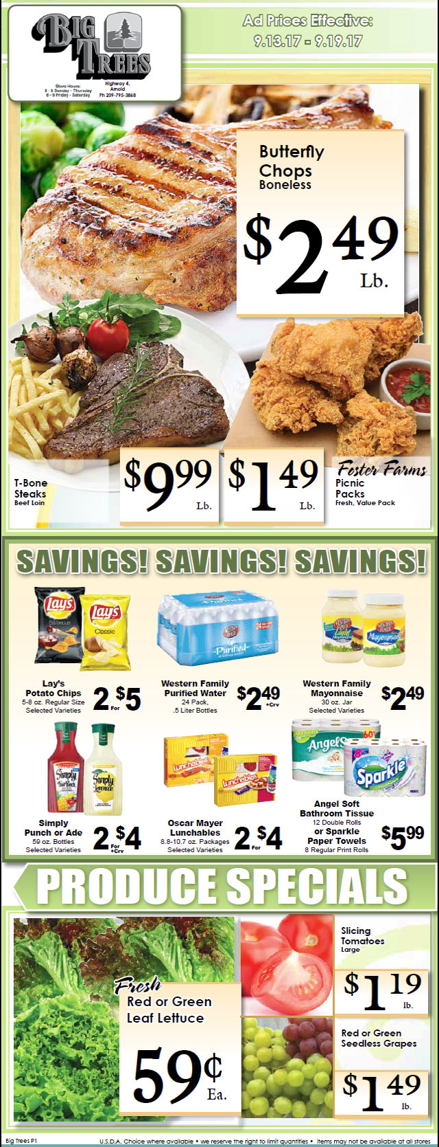 Big Trees Market Weekly Ad & Specials Through September 19th