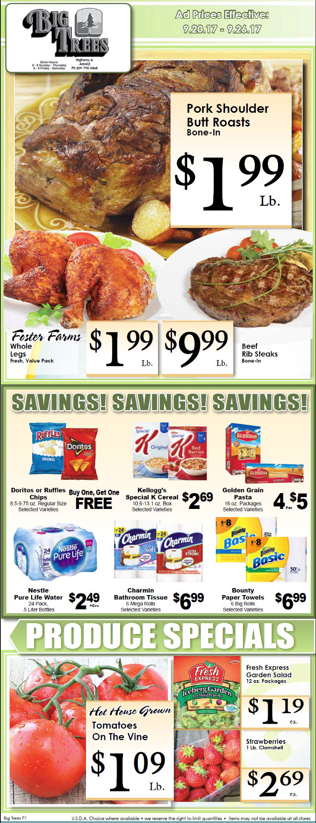 Big Trees Market Weekly Ad & Specials Through September 26th