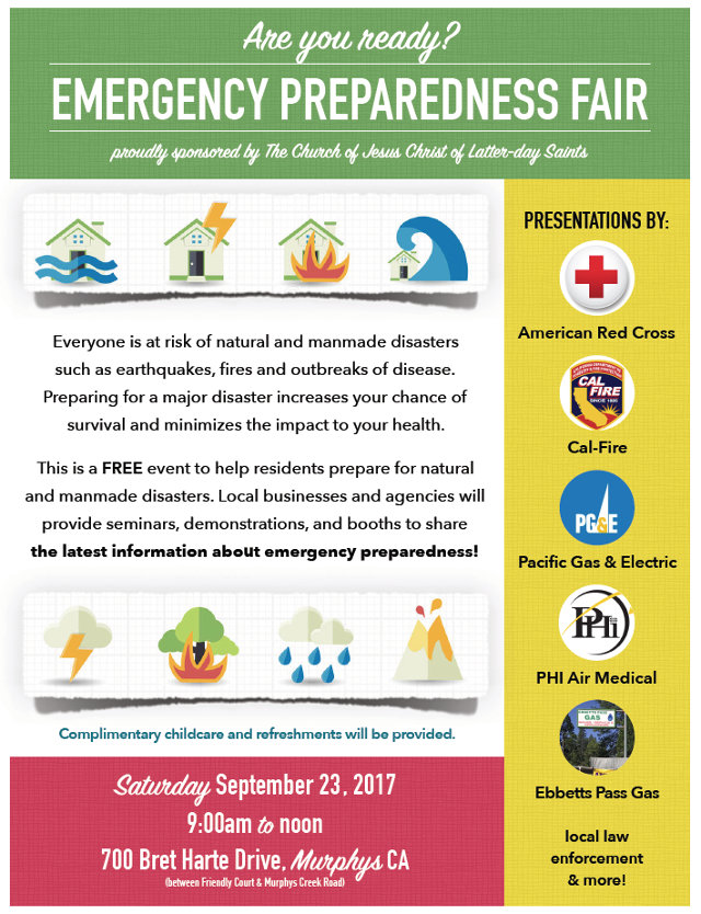 Are You Ready?  Emergency Preparedness Fair is September 23rd!