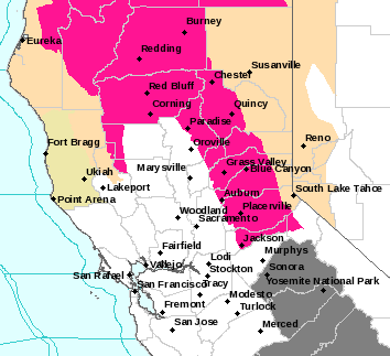 Red Flag & Air Quality Warnings Continue for Northern California