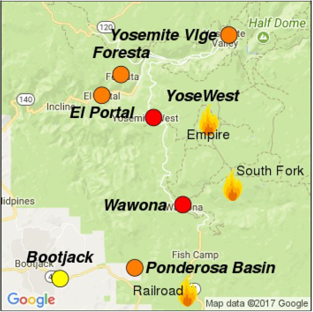 Yosemite National Park Fire Update September 9th 2017