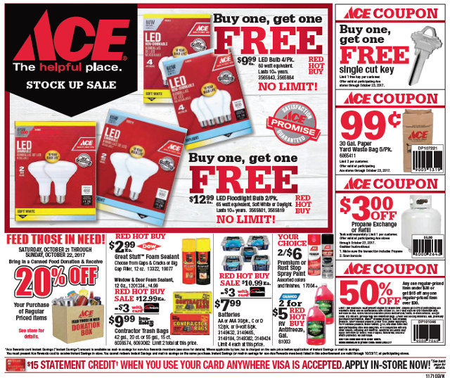 Great Fall Savings From Arnold Ace Home Center