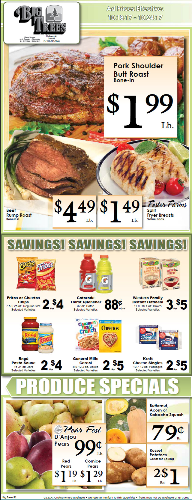 Big Trees Market Weekly Ad & Grocery Specials Though October 24th