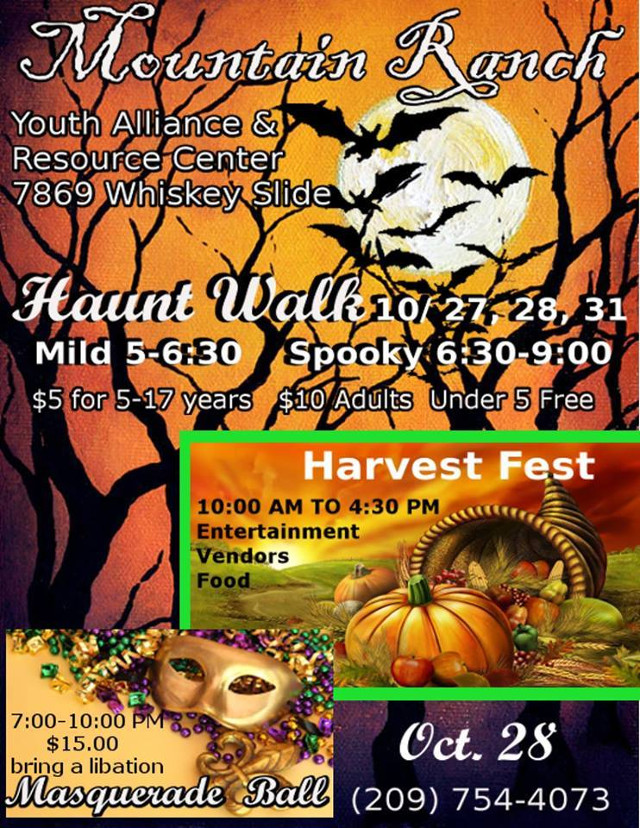 Mountain Ranch Haunt Walk, Harvest Festival and Masquerade Ball