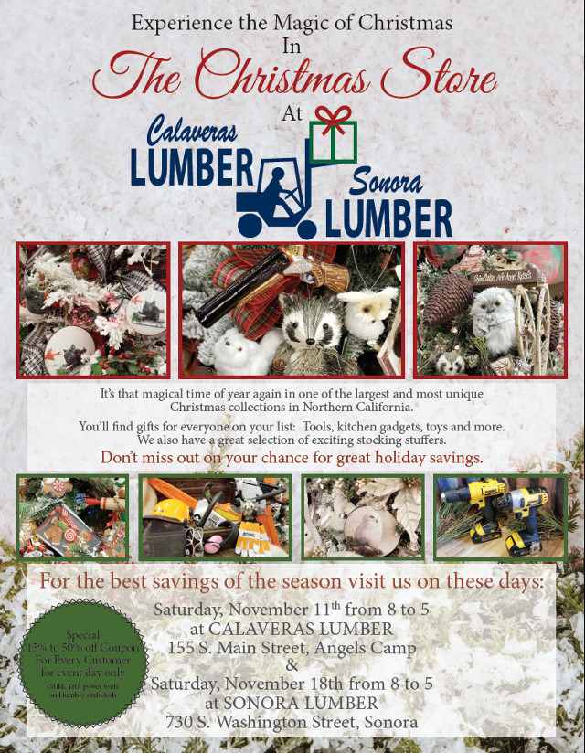 Experience the Magic of Christmas At Calaveras & Sonora Lumber