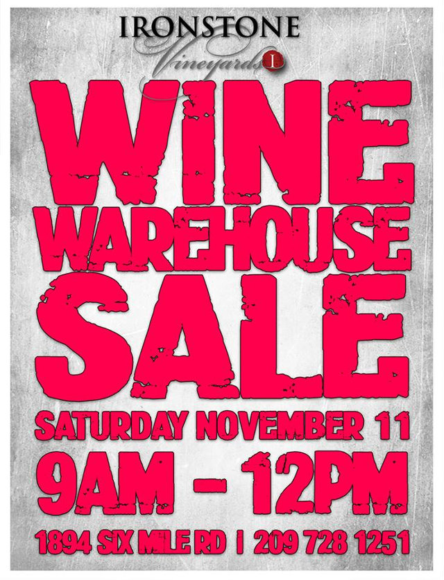 Don’t Miss The Big Warehouse Wine Sale At Ironstone