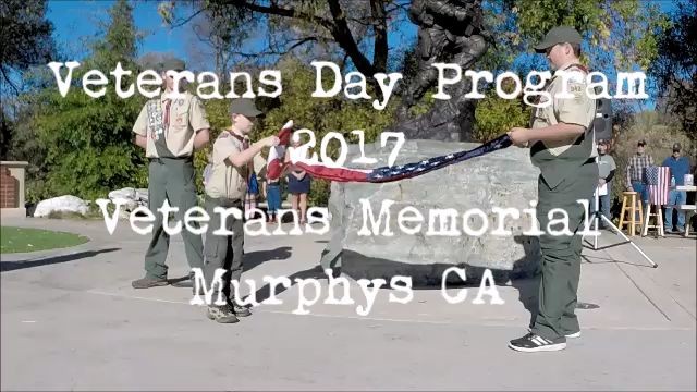 Video From Veterans Day Program at Murphys Veterans Memorial