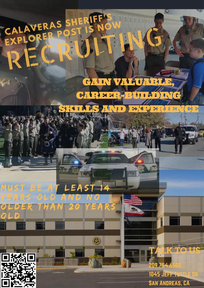 The Calaveras Sheriff’s Office is Recruiting Explorers