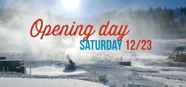 Hey Good People!!  Bear Valley Opens For The Season Today!!  Come Up & Play!!