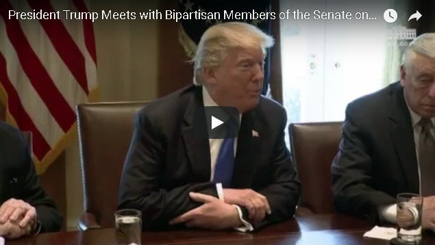 President Trump in Meeting with Bipartisan Members of Congress on Immigration