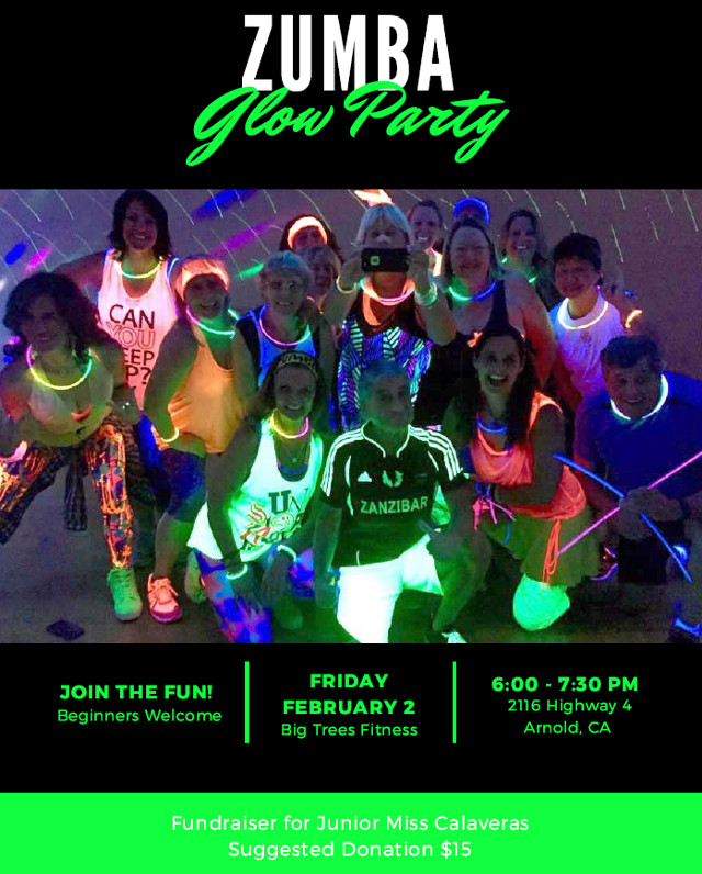 ZUMBA Glow Party Fundraiser on February 2nd.