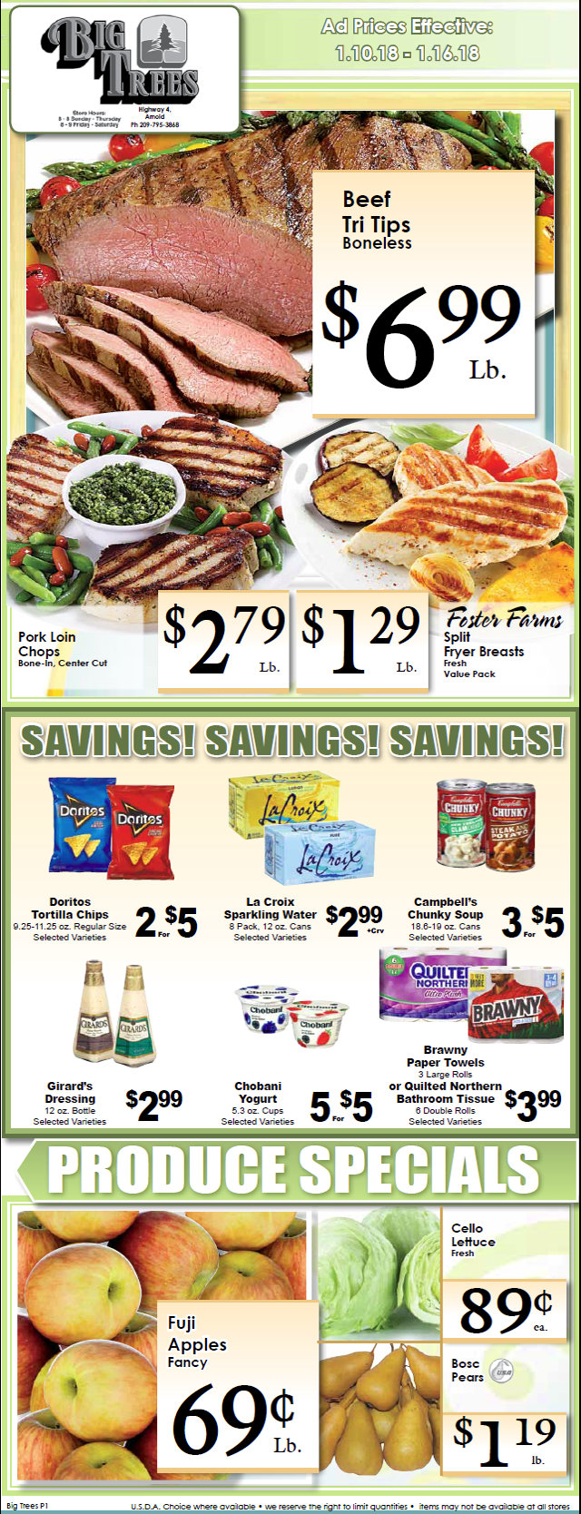 Big Trees Market Weekly Ad & Specials Through January 16th