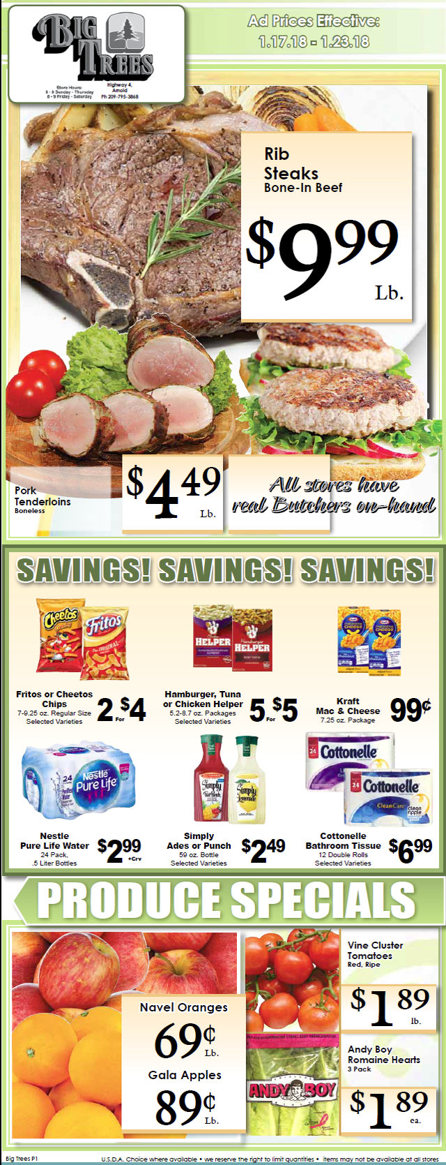 Big Trees Market Weekly Ad & Specials Through January 23rd