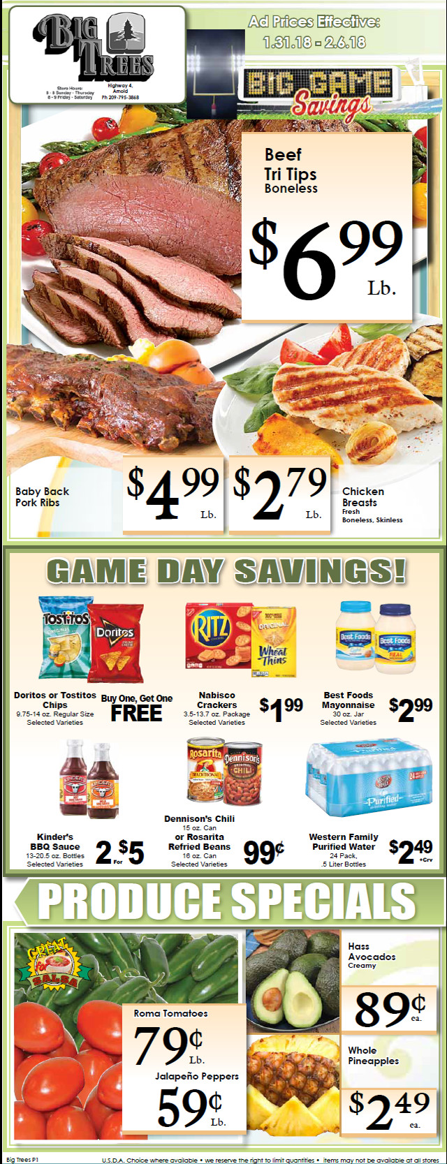 Big Trees Market Weekly Ad & Grocery Specials Through February 6th