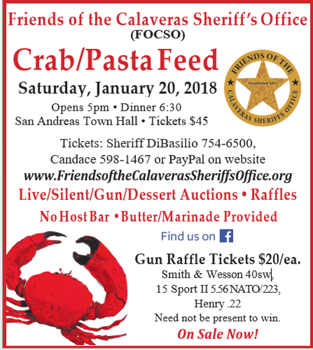 Don’t Miss The FOCSO Crab & Pasta Feed on January 20