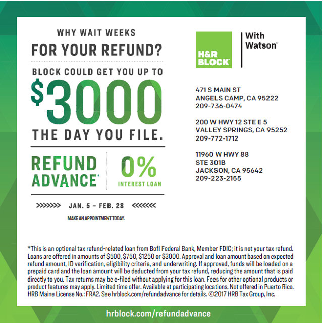 You Could Get Up To $3000 The Day You File At H&R Block