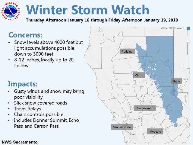 Winter Storm Watch For Thursday & Friday