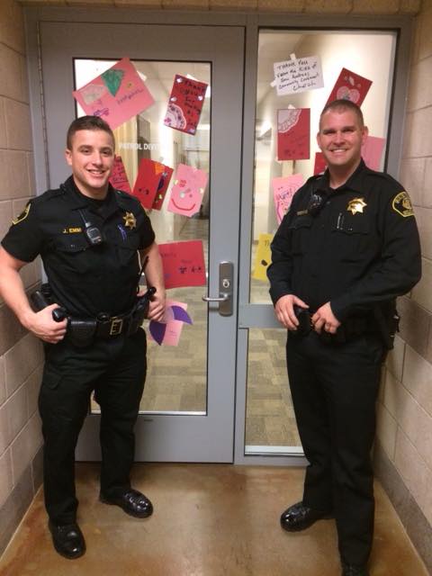 San Andreas Community Church Youth Make Valentines Cards for Peace Officers