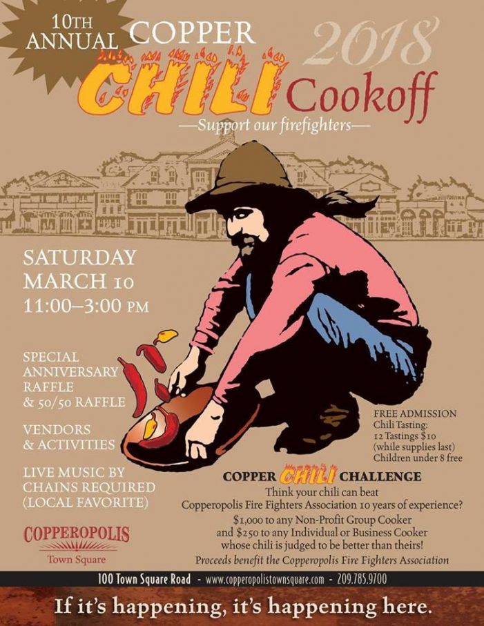 10th Annual CHILI COOK OFF With Chains Required at Copperopolis Town Square
