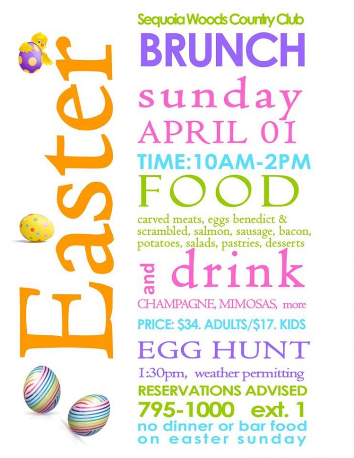 Make Plans for Easter Brunch & Egg Hunt at Sequoia Woods