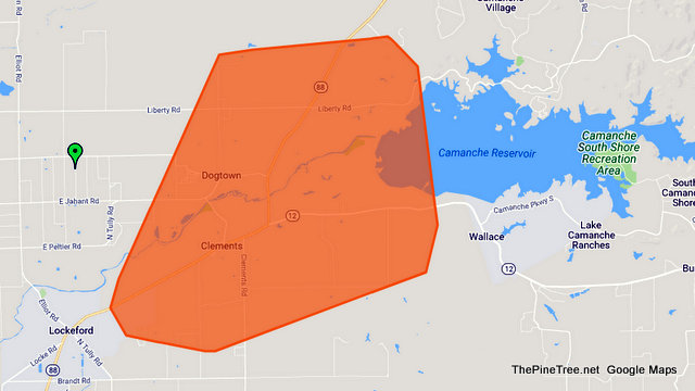Power Outage Update…838 PG&E Customers in the Dark West of Wallace