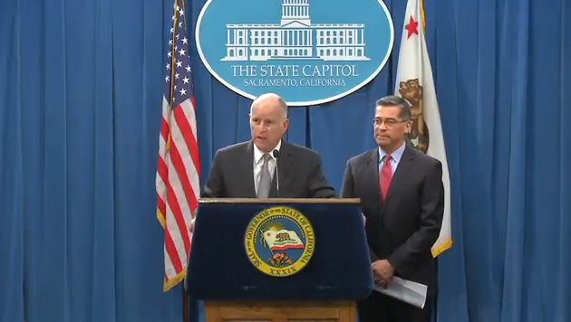 Governor Brown Joined Attorney General Becerra at Press Conference in Sacramento Today