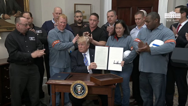 President Trump Signs Proclamations For Tariffs on Steel and Aluminum Imports