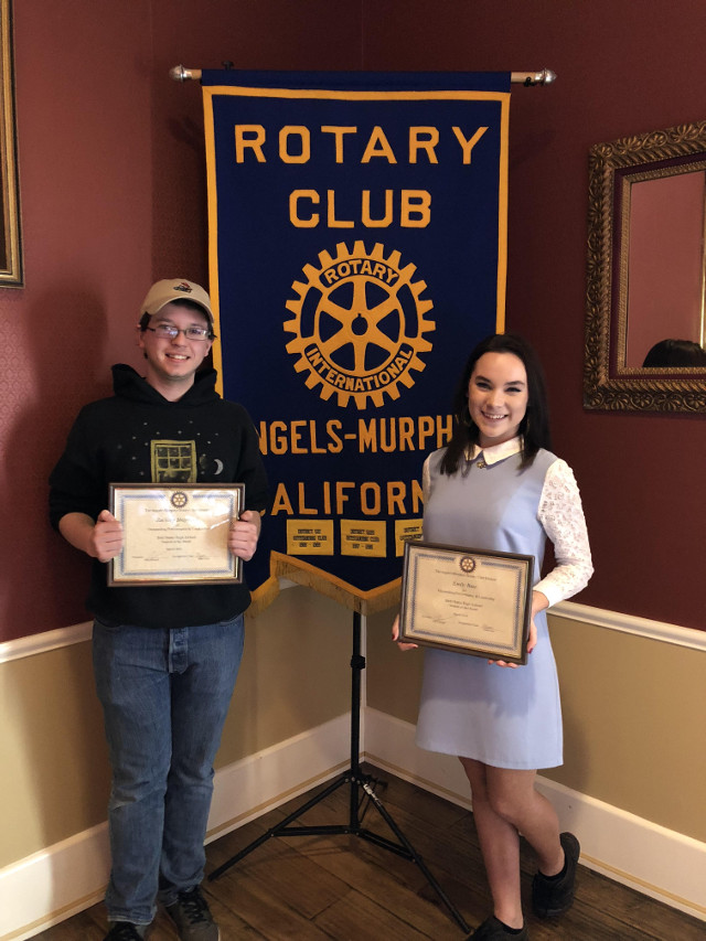 The Angels Murphys Rotary Club Students of the Month for March