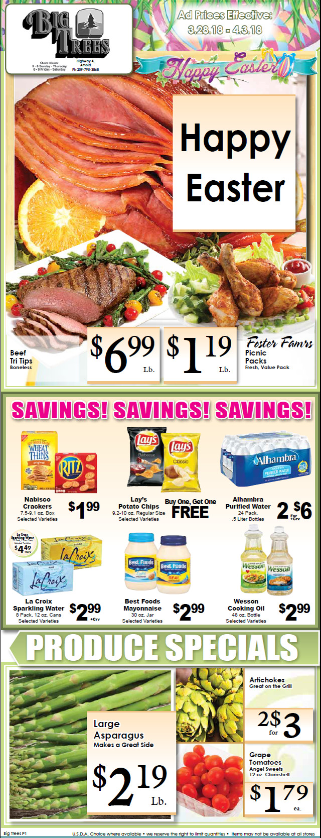 Big Trees Market Weekly Ad & Specials Through April 3rd Happy Easter!