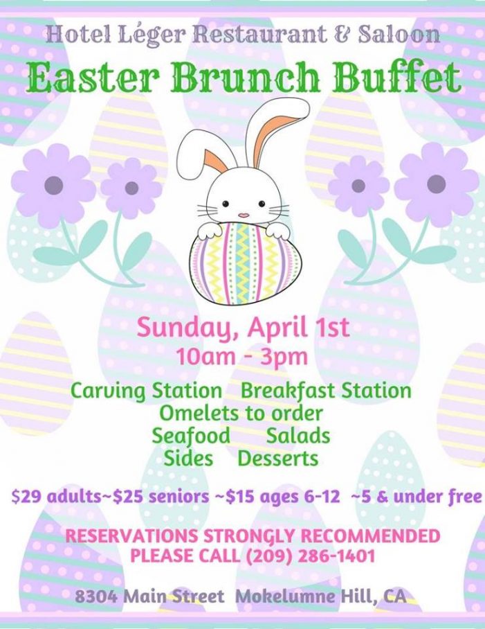 The Annual Easter Brunch Buffet at Hotel Leger