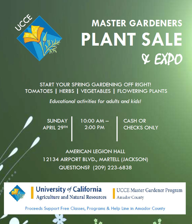 The 2018 UCCE Master Gardeners of Amador Plant Sale