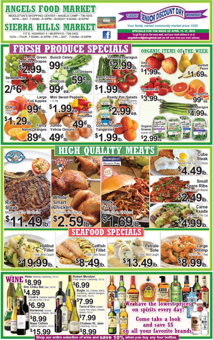 Angels Food and Sierra Hills Markets Weekly Ad & Grocery Specials Through April 17