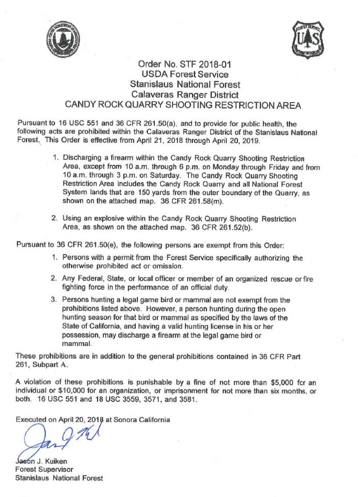 Shooting Hour Restrictions In Place at Candy Rock